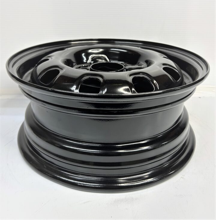14 Inch Steel Wheel Rim – 4 Lug, 4x100 Bolt Pattern, Black, Powder Coat Reconditioned – Fits Suzuki Aerio Esteem – Wheels Express Inc 75627T