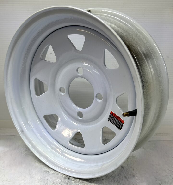 12" BOAT TRAILER CAMPER  WHITE SPOKE  ( 4 LUG )  TRAILER  TIRE 480-12 TIRE