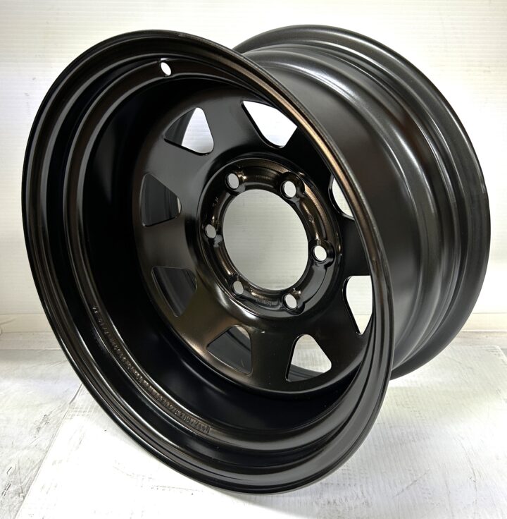 15X8 Inch  6 Lug   Mini  Truck   Rim  wheel  Race  4x4  Black Spoke   N158655 BS