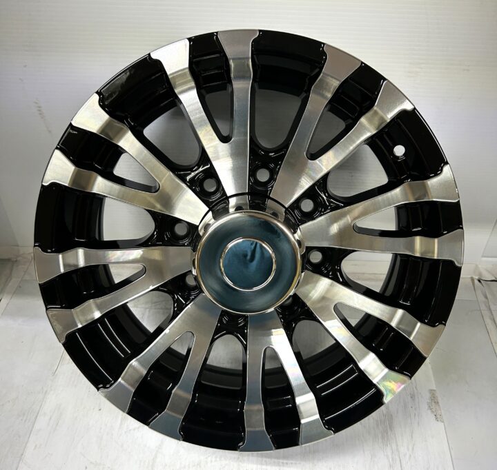 16" Inch 8 Lug  Utility  Cargo  Stock  Trailer  Rim   Aluminum   KT16865BM-118 Spyder