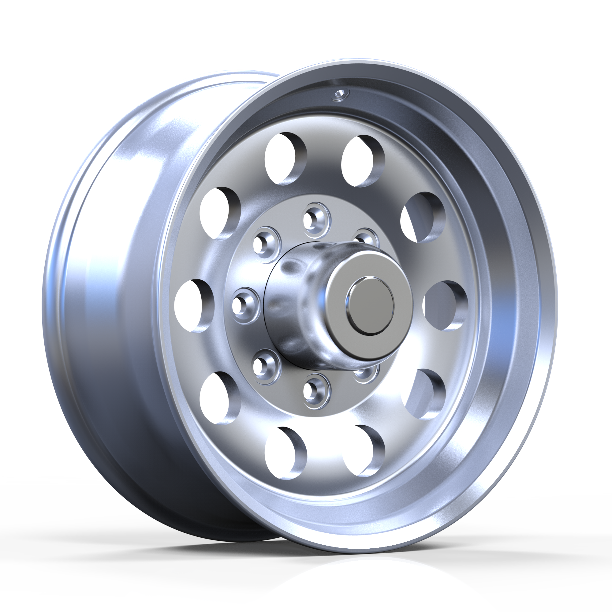 17.5 Inch 8 Lug HD Mod Wheel Rim Trailer Machined KT175865 Alloy