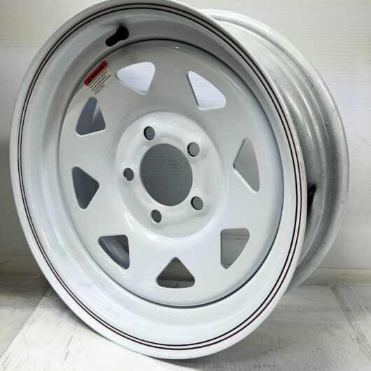 New 15" Inch   5x4.5   White Spoke   5x114.3    Trailer Wheel Rim   15545ws