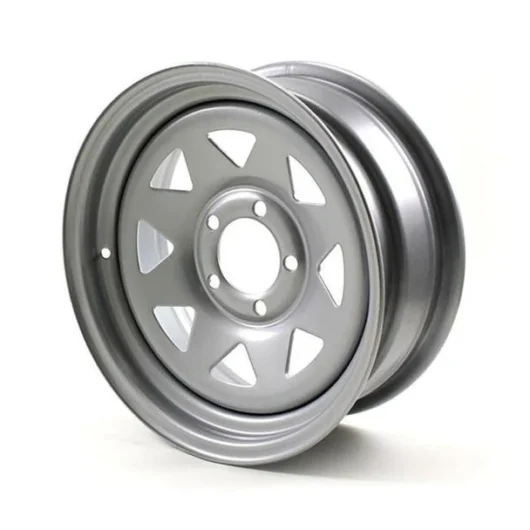 New 15 Inch 5 on 4.5  Silver  Spoke Style  Trailer Wheel Rim